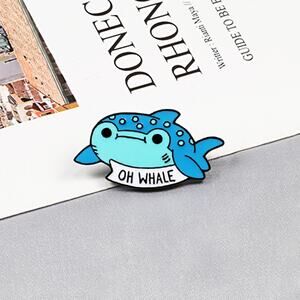 Oh Whale Oh Well Cute Whale Enamel Pins 130